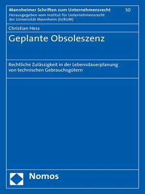 cover image of Geplante Obsoleszenz
